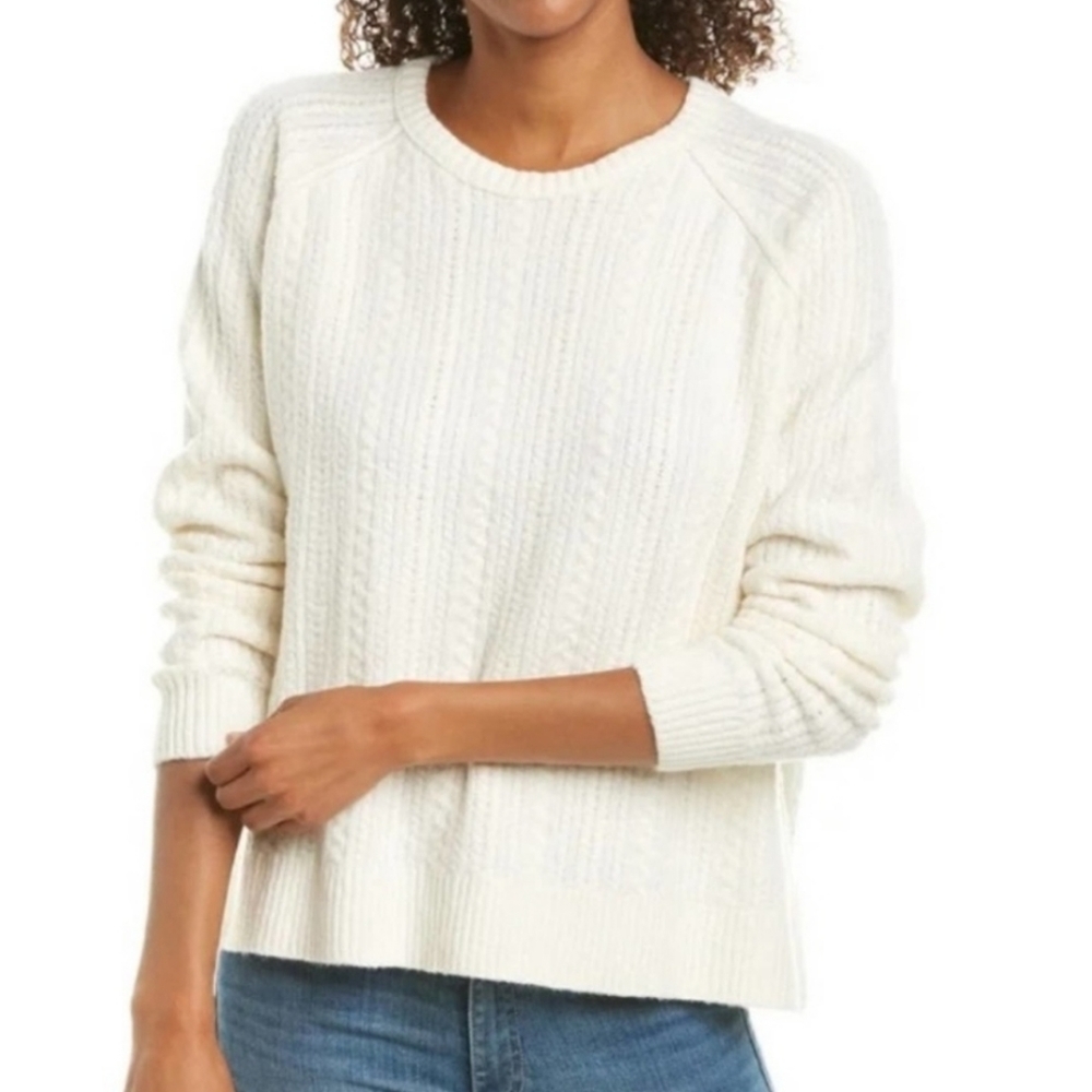 ATM Anthony Thomas Melillo Alpaca Wool Cable Knit Sweater